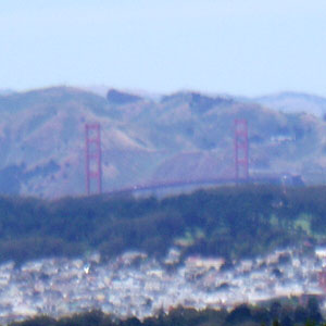 San Francisco's Golden Gate Bridge from Twin Peaks